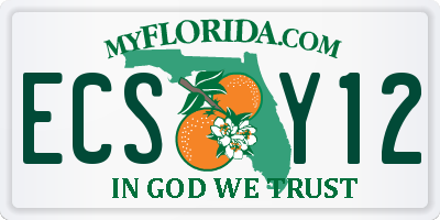 FL license plate ECSY12
