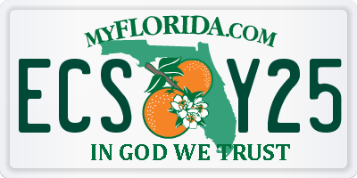 FL license plate ECSY25