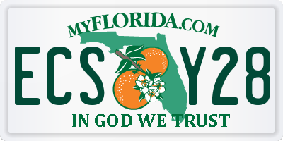 FL license plate ECSY28