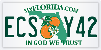 FL license plate ECSY42