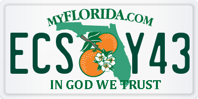 FL license plate ECSY43