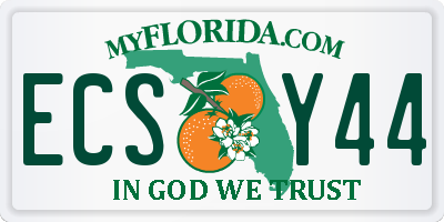 FL license plate ECSY44