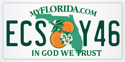 FL license plate ECSY46
