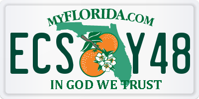 FL license plate ECSY48
