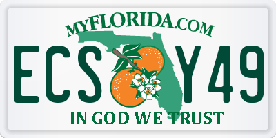 FL license plate ECSY49