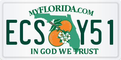 FL license plate ECSY51