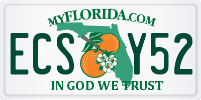 FL license plate ECSY52