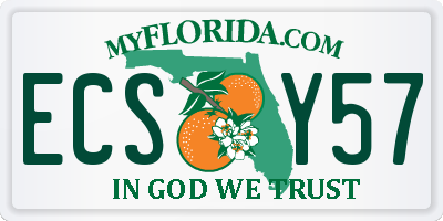 FL license plate ECSY57