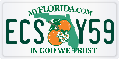 FL license plate ECSY59