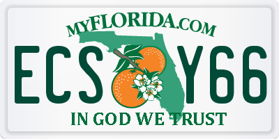 FL license plate ECSY66