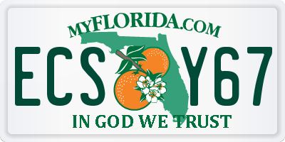 FL license plate ECSY67