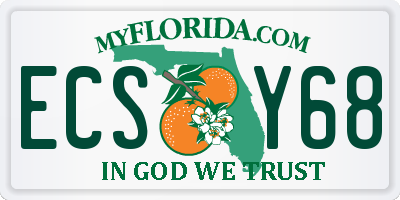 FL license plate ECSY68