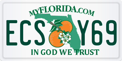 FL license plate ECSY69