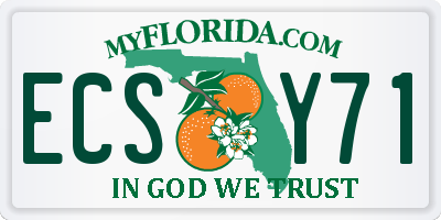 FL license plate ECSY71