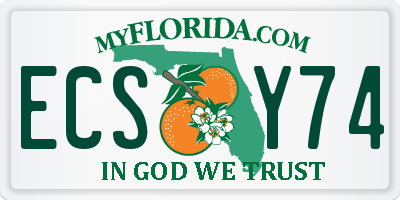 FL license plate ECSY74