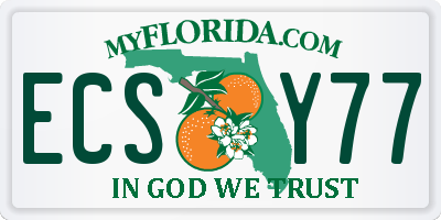 FL license plate ECSY77