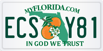FL license plate ECSY81