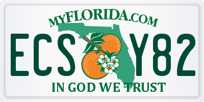 FL license plate ECSY82