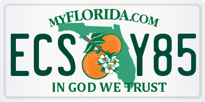 FL license plate ECSY85
