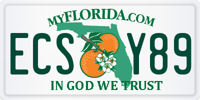 FL license plate ECSY89