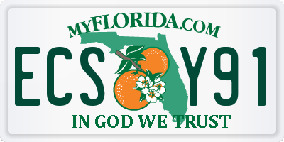 FL license plate ECSY91
