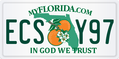 FL license plate ECSY97