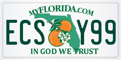 FL license plate ECSY99