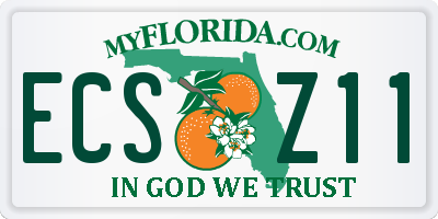 FL license plate ECSZ11