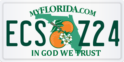 FL license plate ECSZ24