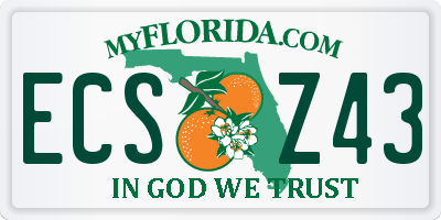 FL license plate ECSZ43