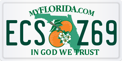 FL license plate ECSZ69