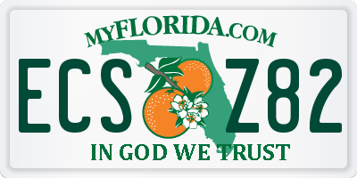 FL license plate ECSZ82