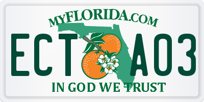 FL license plate ECTA03