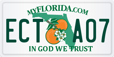 FL license plate ECTA07