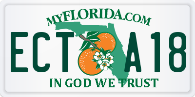 FL license plate ECTA18