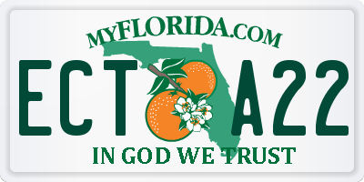 FL license plate ECTA22