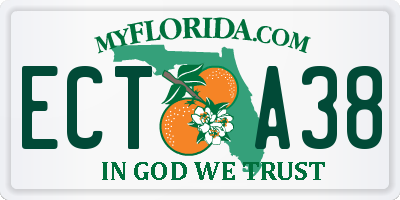 FL license plate ECTA38