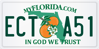 FL license plate ECTA51