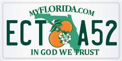 FL license plate ECTA52