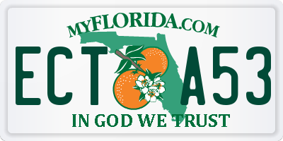 FL license plate ECTA53