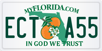 FL license plate ECTA55