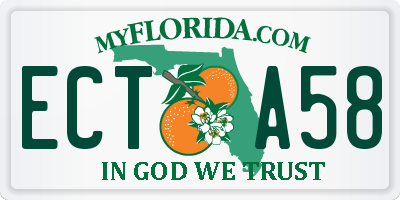 FL license plate ECTA58