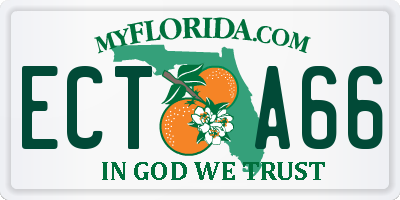 FL license plate ECTA66