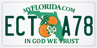 FL license plate ECTA78