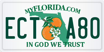 FL license plate ECTA80