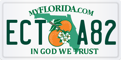 FL license plate ECTA82