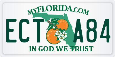 FL license plate ECTA84