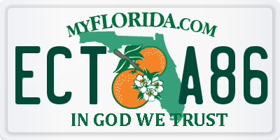 FL license plate ECTA86