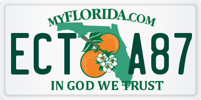 FL license plate ECTA87