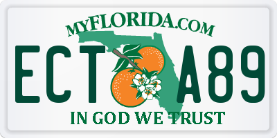 FL license plate ECTA89